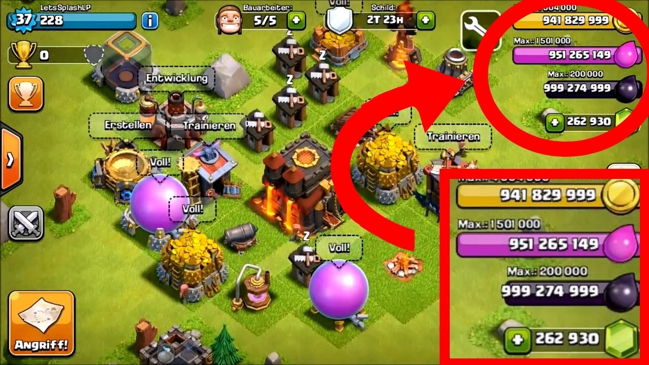 clash of clans resources for free